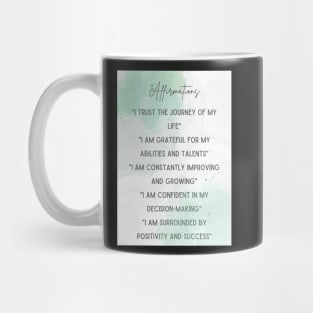 Powerful Affirmations For Self-confidence & Success - Inspirational Poster Mug